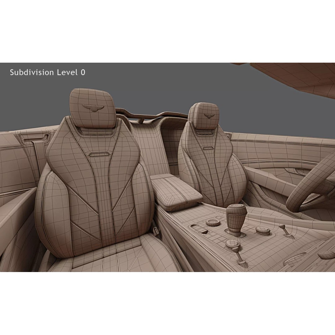 2025 Bentley Mulliner Batur Convertible 3D Model – High Poly PBR Asset, FBX, OBJ - View 31