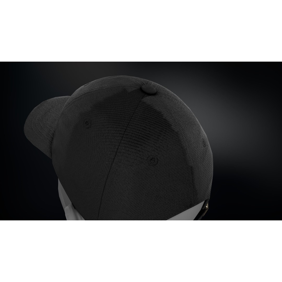 Black Basketball Hat 3D Model – Low Poly PBR Game Asset, FBX - View 17
