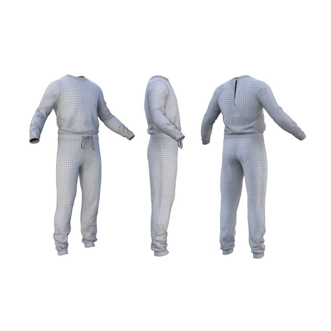 Jumpsuit 82 3D Model – Rigged Low-Poly Clothing for Metahumans, Blender, FBX