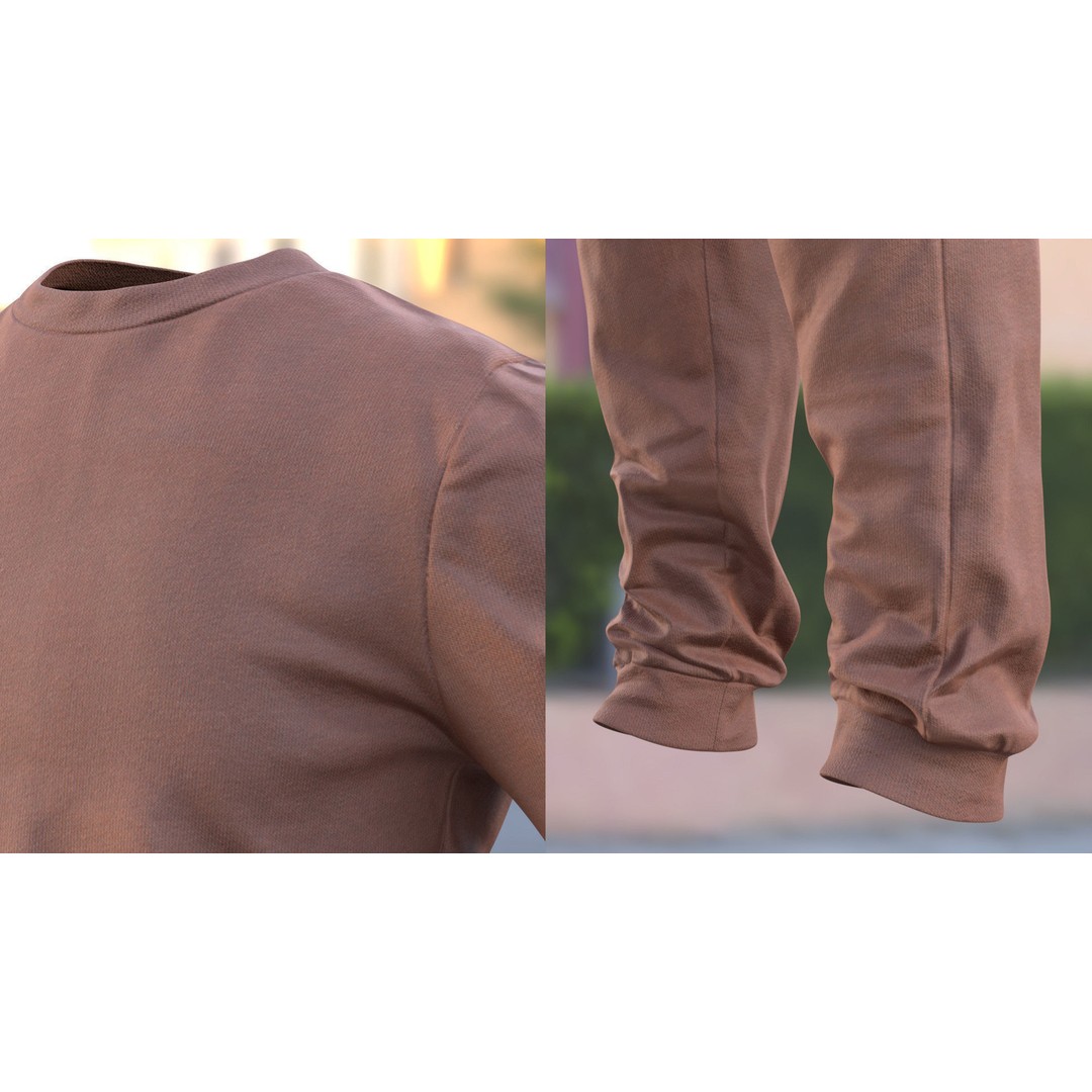 Jumpsuit 82 3D Model – Rigged Low-Poly Clothing for Metahumans, Blender, FBX - View 14