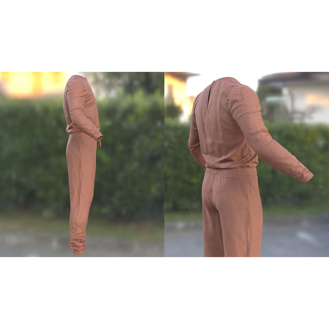 Jumpsuit 82 3D Model – Rigged Low-Poly Clothing for Metahumans, Blender, FBX - View 15