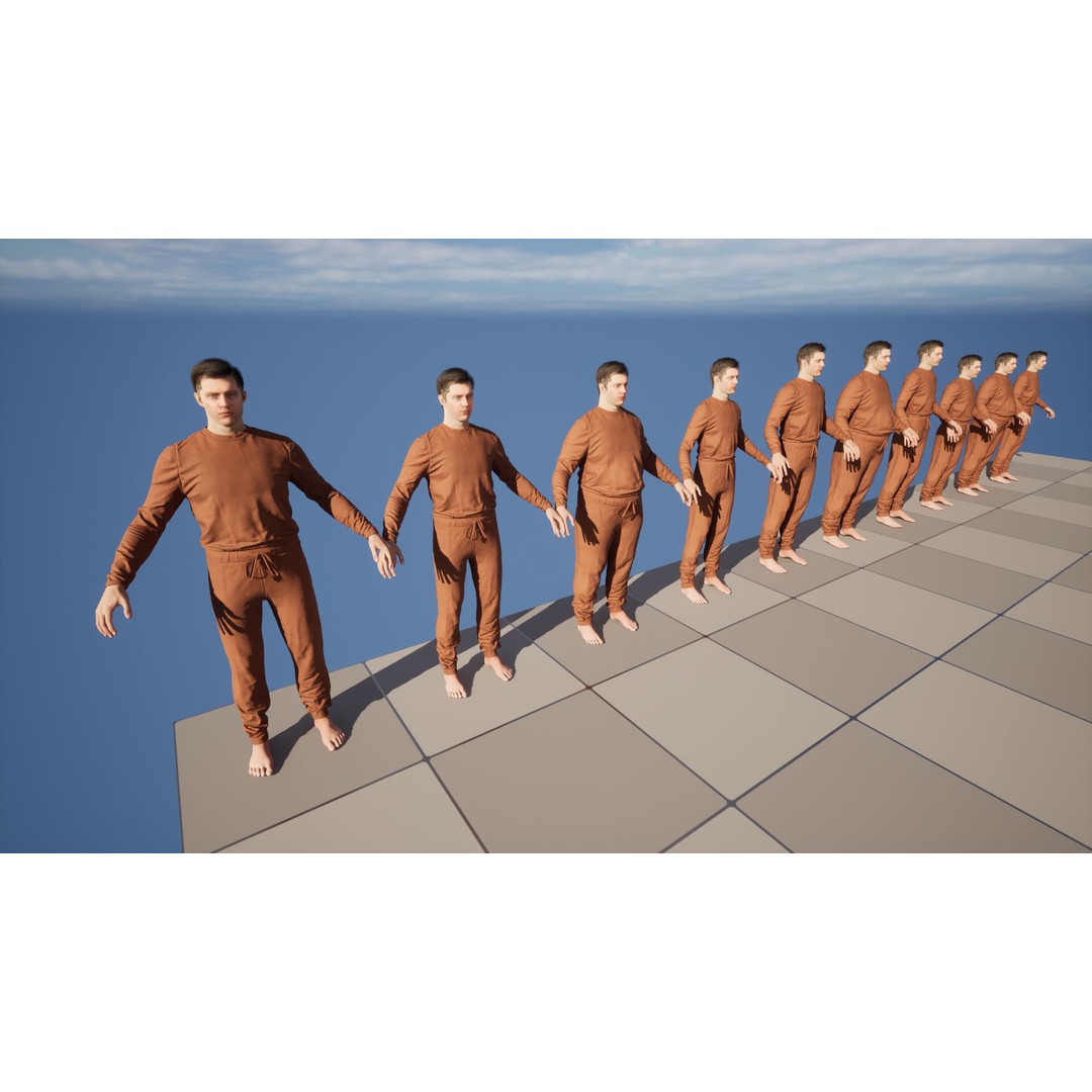 Jumpsuit 82 3D Model – Rigged Low-Poly Clothing for Metahumans, Blender, FBX - View 17