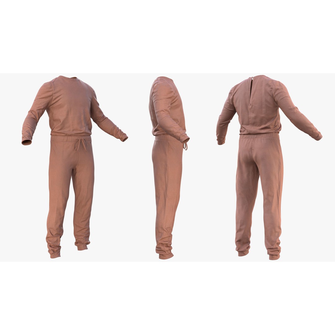 Jumpsuit 82 3D Model – Rigged Low-Poly Clothing for Metahumans, Blender, FBX - View 4