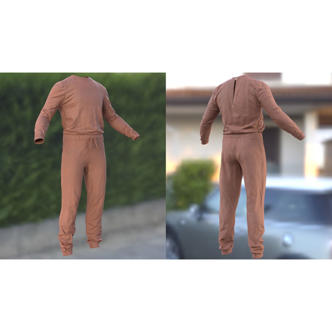 Jumpsuit 82 3D Model – Rigged Low-Poly Clothing for Metahumans, Blender, FBX - View 8