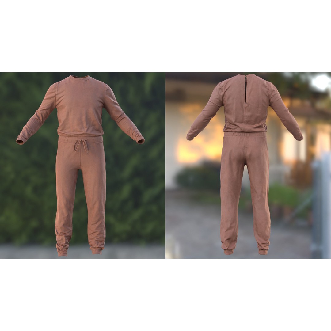 Jumpsuit 82 3D Model – Rigged Low-Poly Clothing for Metahumans, Blender, FBX - View 9