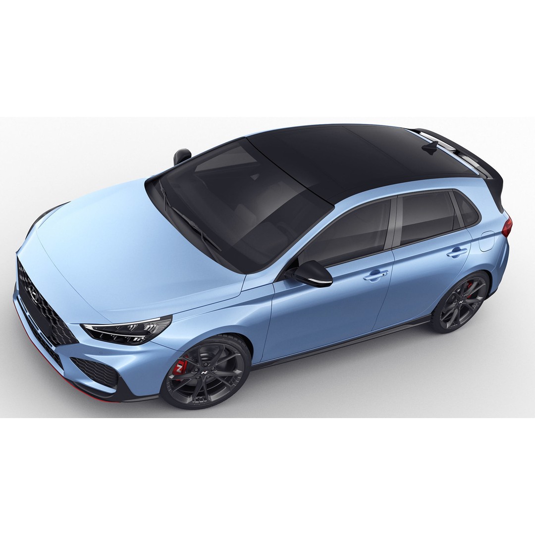 Hyundai i30 N 2021 3D Model – Realistic Sport Car, FBX, OBJ, Blender - View 10
