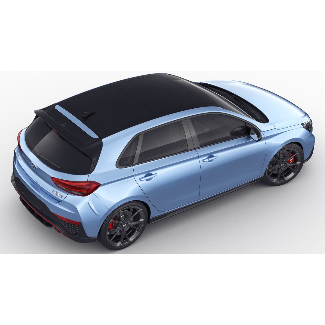 Hyundai i30 N 2021 3D Model – Realistic Sport Car, FBX, OBJ, Blender - View 11