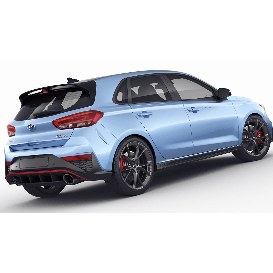Hyundai i30 N 2021 3D Model – Realistic Sport Car, FBX, OBJ, Blender - View 13