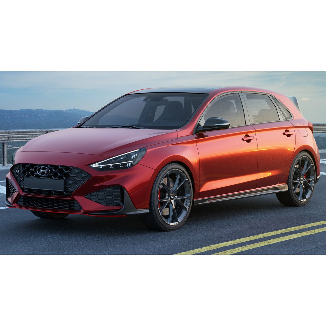 Hyundai i30 N 2021 3D Model – Realistic Sport Car, FBX, OBJ, Blender - View 19