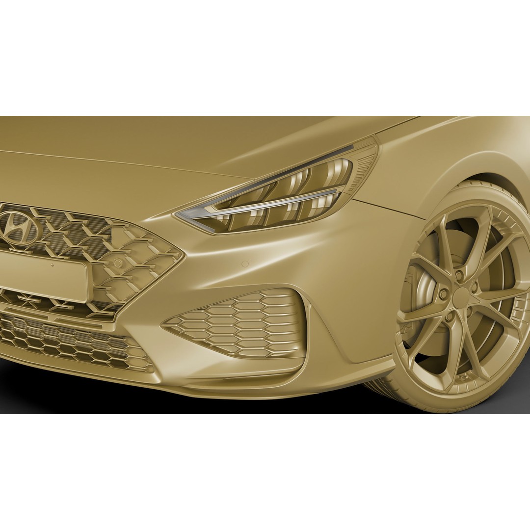 Hyundai i30 N 2021 3D Model – Realistic Sport Car, FBX, OBJ, Blender - View 23