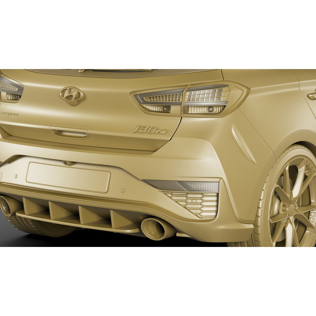 Hyundai i30 N 2021 3D Model – Realistic Sport Car, FBX, OBJ, Blender - View 24