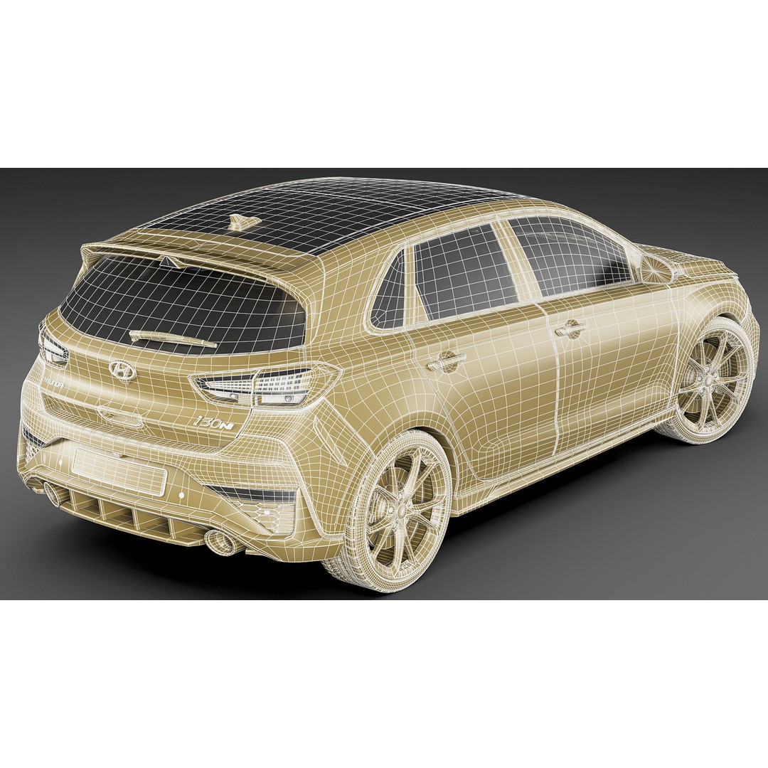 Hyundai i30 N 2021 3D Model – Realistic Sport Car, FBX, OBJ, Blender - View 26