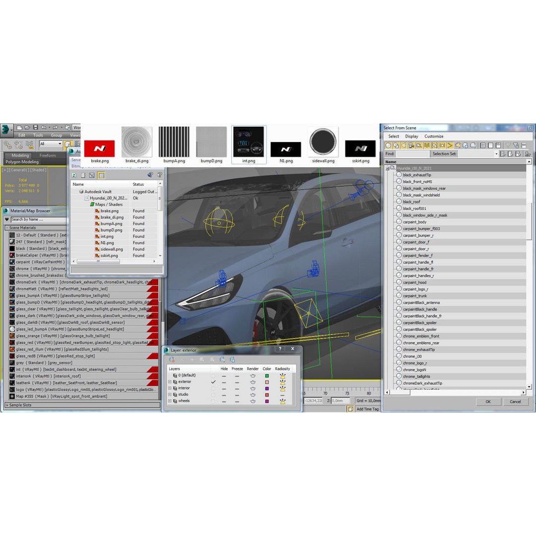 Hyundai i30 N 2021 3D Model – Realistic Sport Car, FBX, OBJ, Blender - View 28