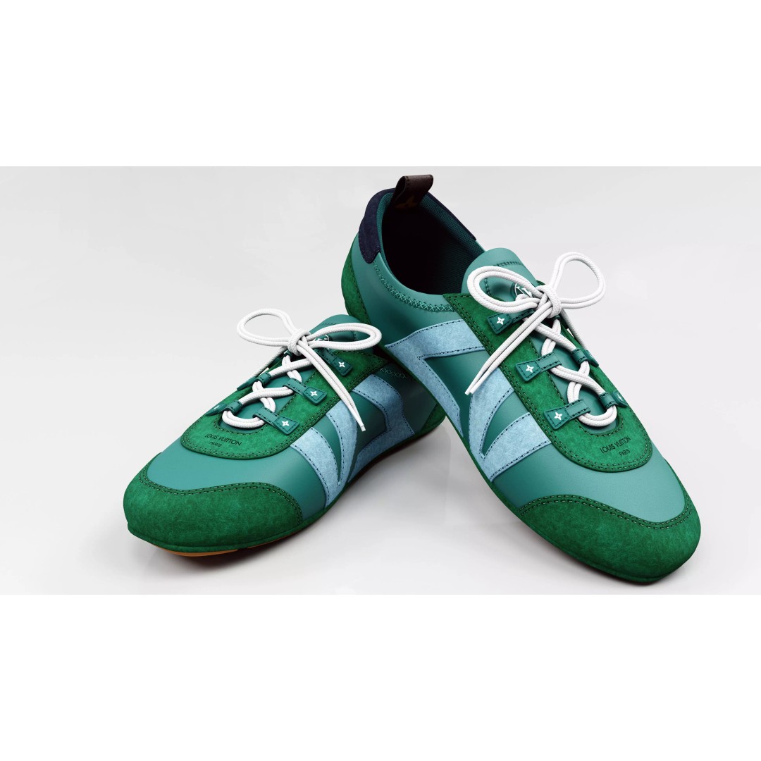 Louis Vuitton Sport Sneakers 3D Model – PBR High-Detail Asset, FBX - View 2