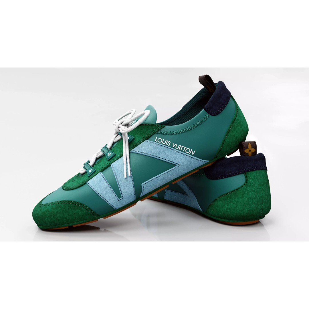 Louis Vuitton Sport Sneakers 3D Model – PBR High-Detail Asset, FBX - View 3