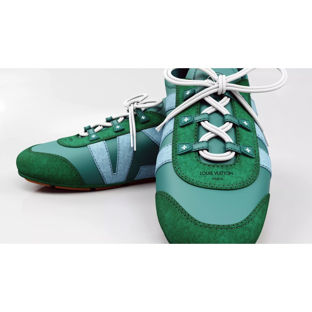 Louis Vuitton Sport Sneakers 3D Model – PBR High-Detail Asset, FBX - View 5