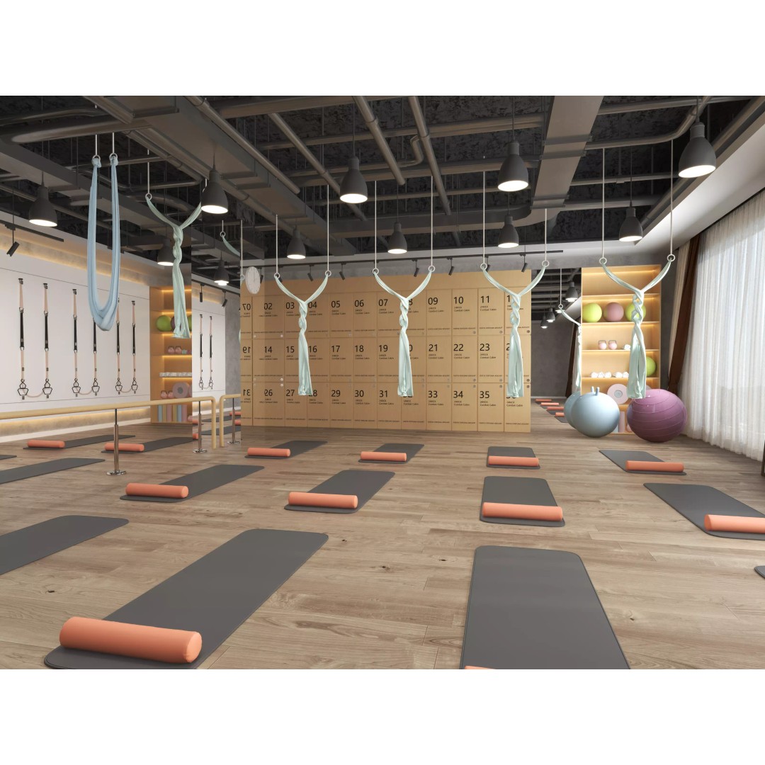 Modern Pilates Studio Interior Scene 3D Model – Realistic Design, FBX & OBJ Formats - View 10