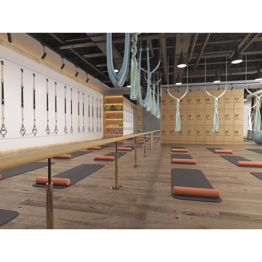 Modern Pilates Studio Interior Scene 3D Model – Realistic Design, FBX & OBJ Formats - View 11