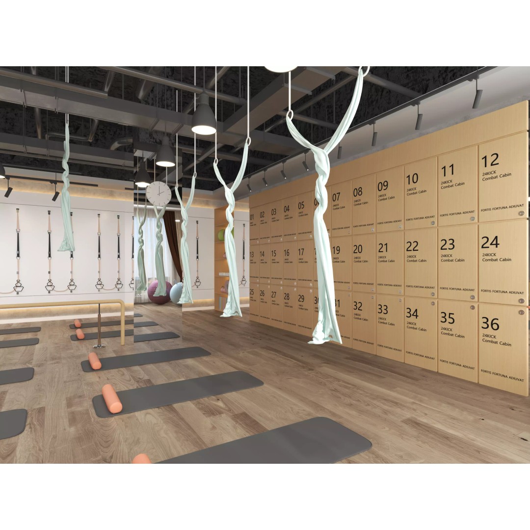 Modern Pilates Studio Interior Scene 3D Model – Realistic Design, FBX & OBJ Formats - View 4