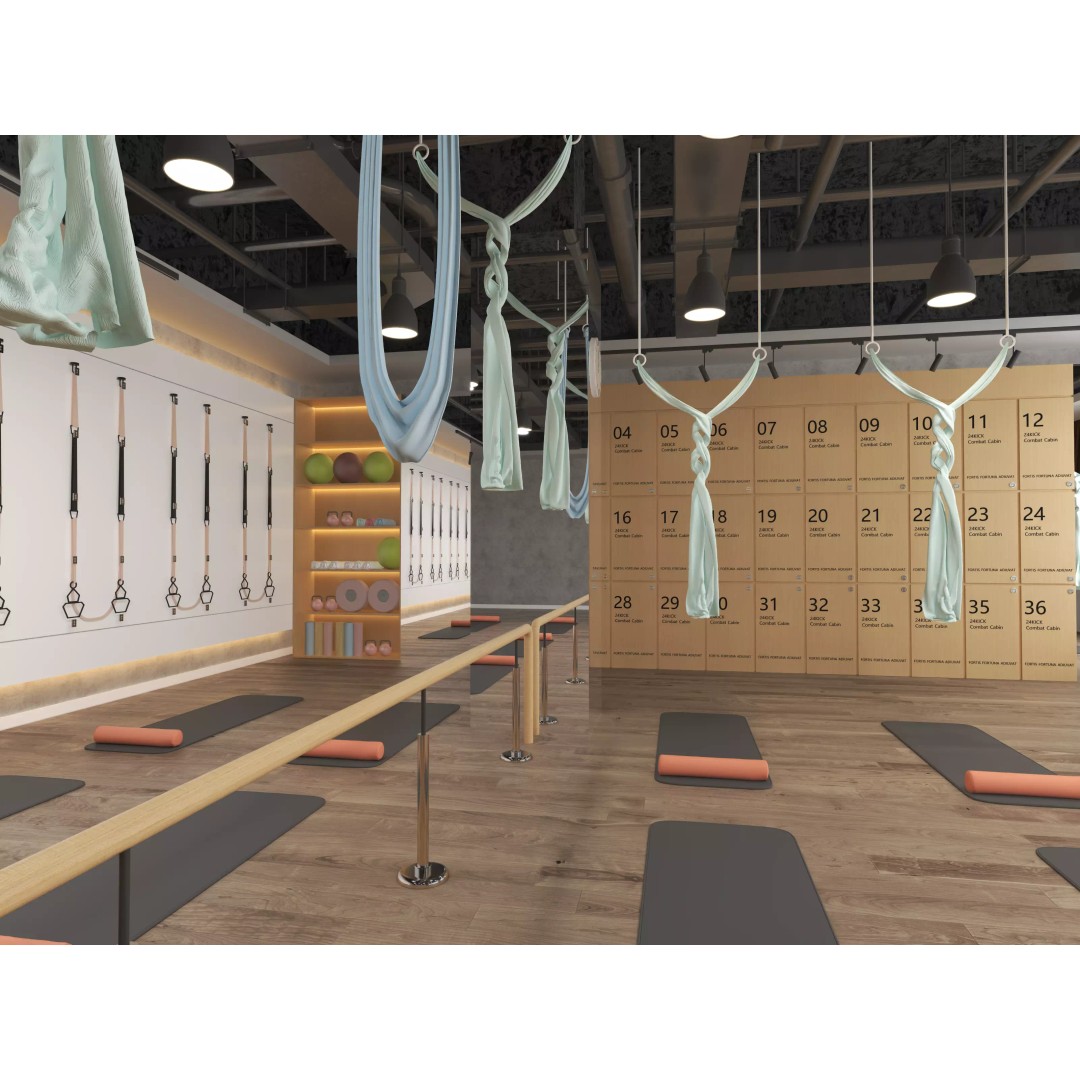 Modern Pilates Studio Interior Scene 3D Model – Realistic Design, FBX & OBJ Formats - View 5