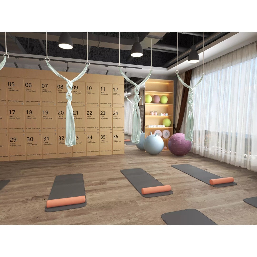 Modern Pilates Studio Interior Scene 3D Model – Realistic Design, FBX & OBJ Formats - View 8