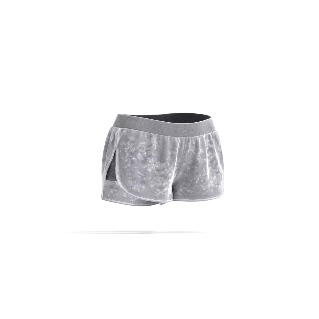 Blue Women Sport Shorts 3D Model – Fitness Jersey Apparel, FBX