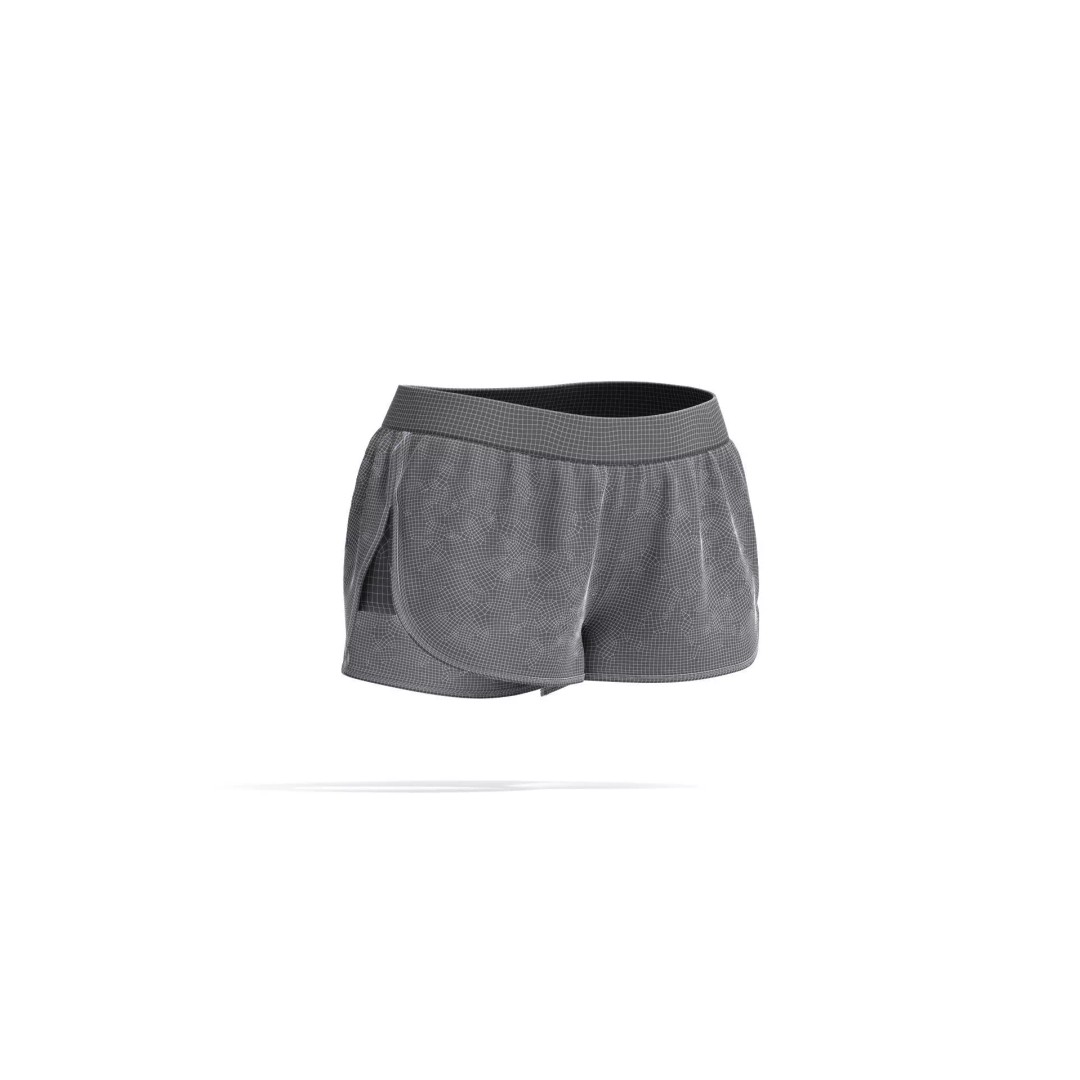 Blue Women Sport Shorts 3D Model – Fitness Jersey Apparel, FBX - View 8