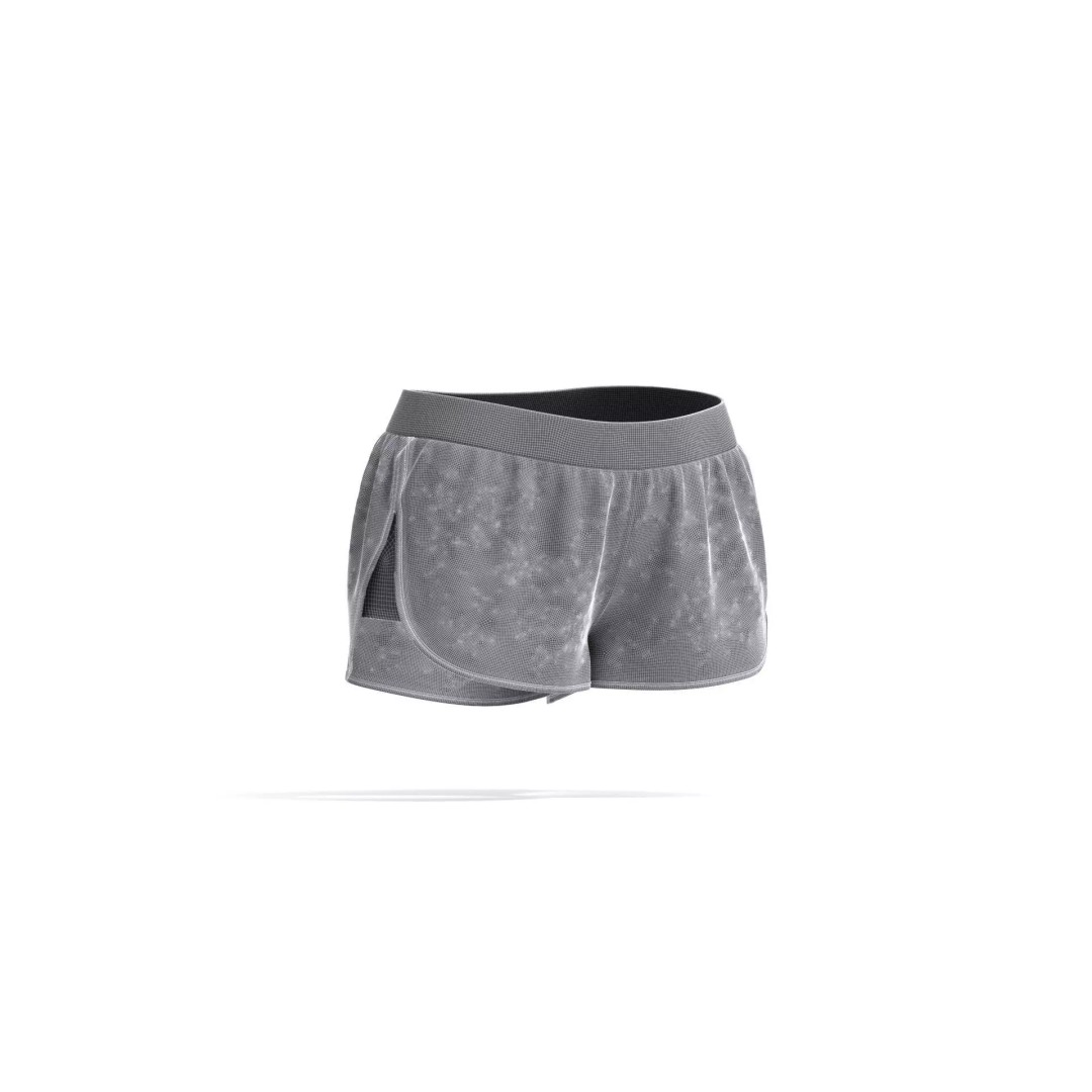 Blue Women Sport Shorts 3D Model – Fitness Jersey Apparel, FBX - View 9