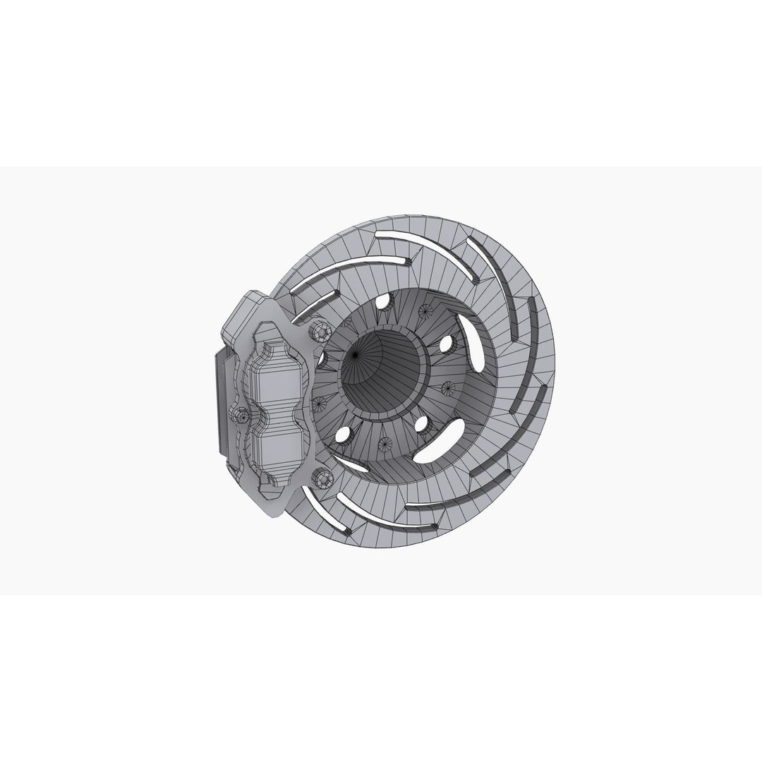 Strange Rear Brake Disc 3D Model – Low Poly Game Ready Asset, FBX