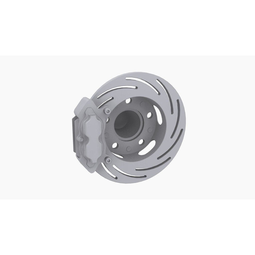Strange Rear Brake Disc 3D Model – Low Poly Game Ready Asset, FBX - View 10