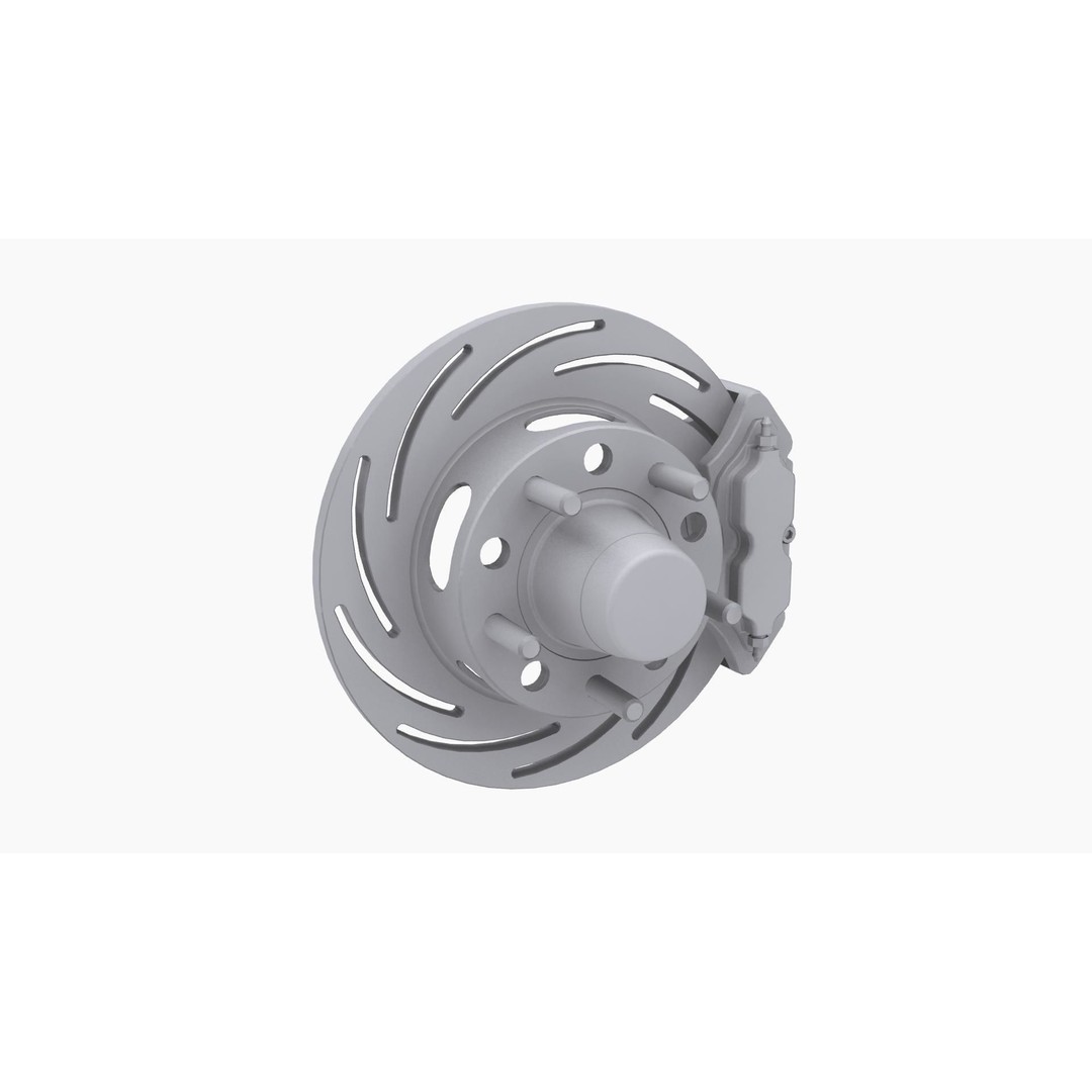 Strange Rear Brake Disc 3D Model – Low Poly Game Ready Asset, FBX - View 7