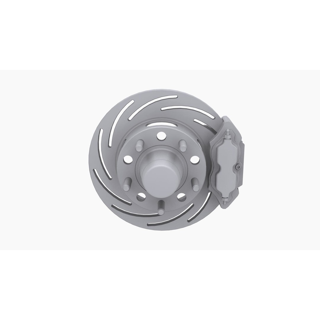 Strange Rear Brake Disc 3D Model – Low Poly Game Ready Asset, FBX - View 8
