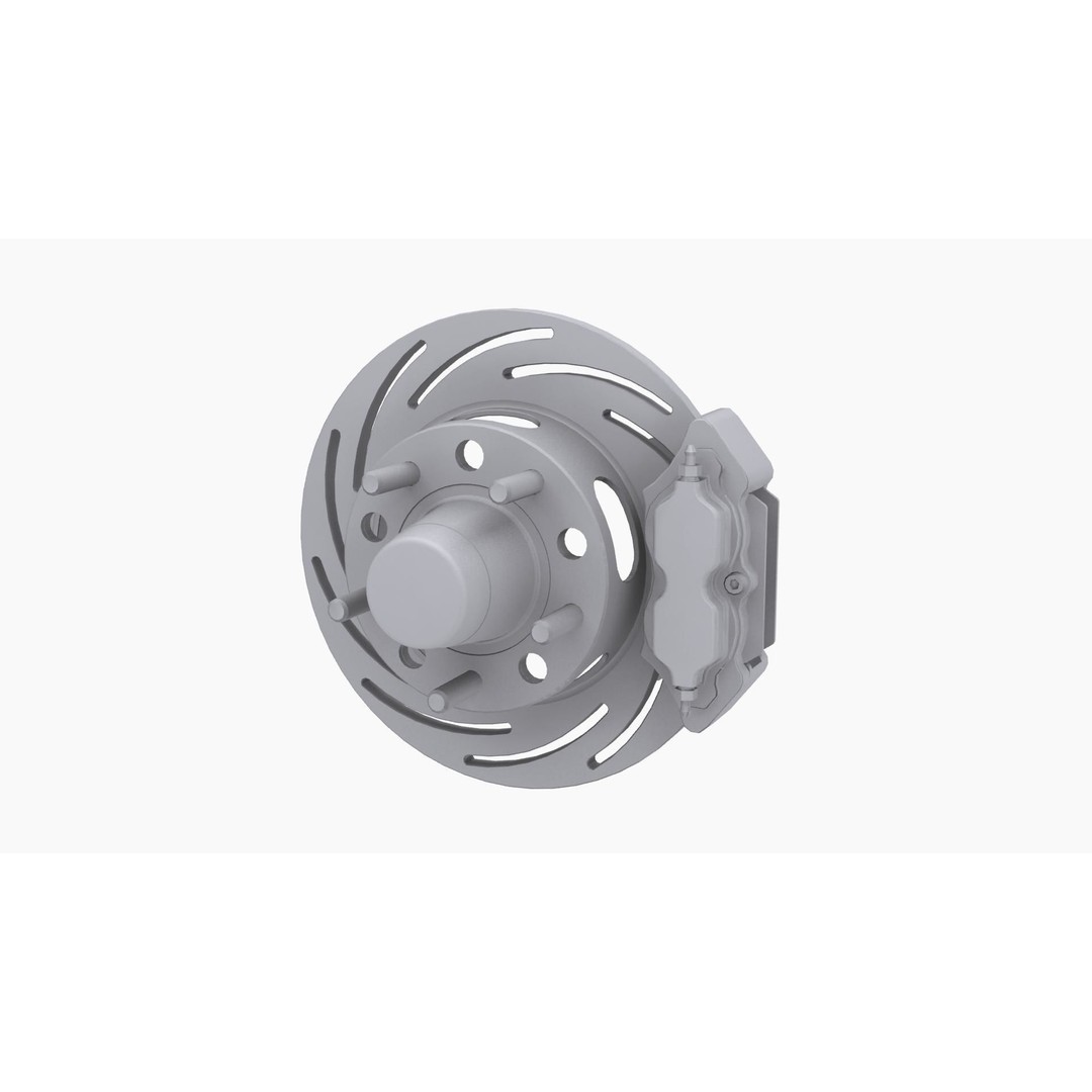 Strange Rear Brake Disc 3D Model – Low Poly Game Ready Asset, FBX - View 9