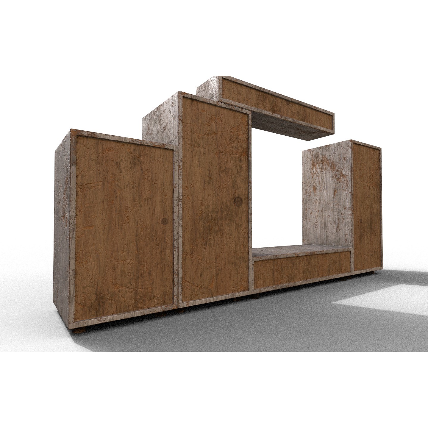 Old Modern Furniture Set - Low-Poly Game-Ready 3D Model - View 5