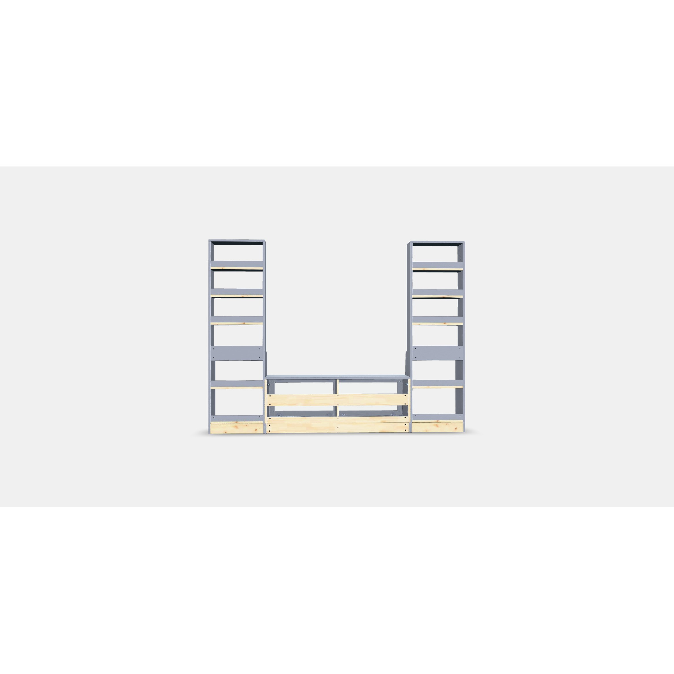 HAVSTA TV Storage Combination - Low-Poly Game-Ready 3D Model - View 14