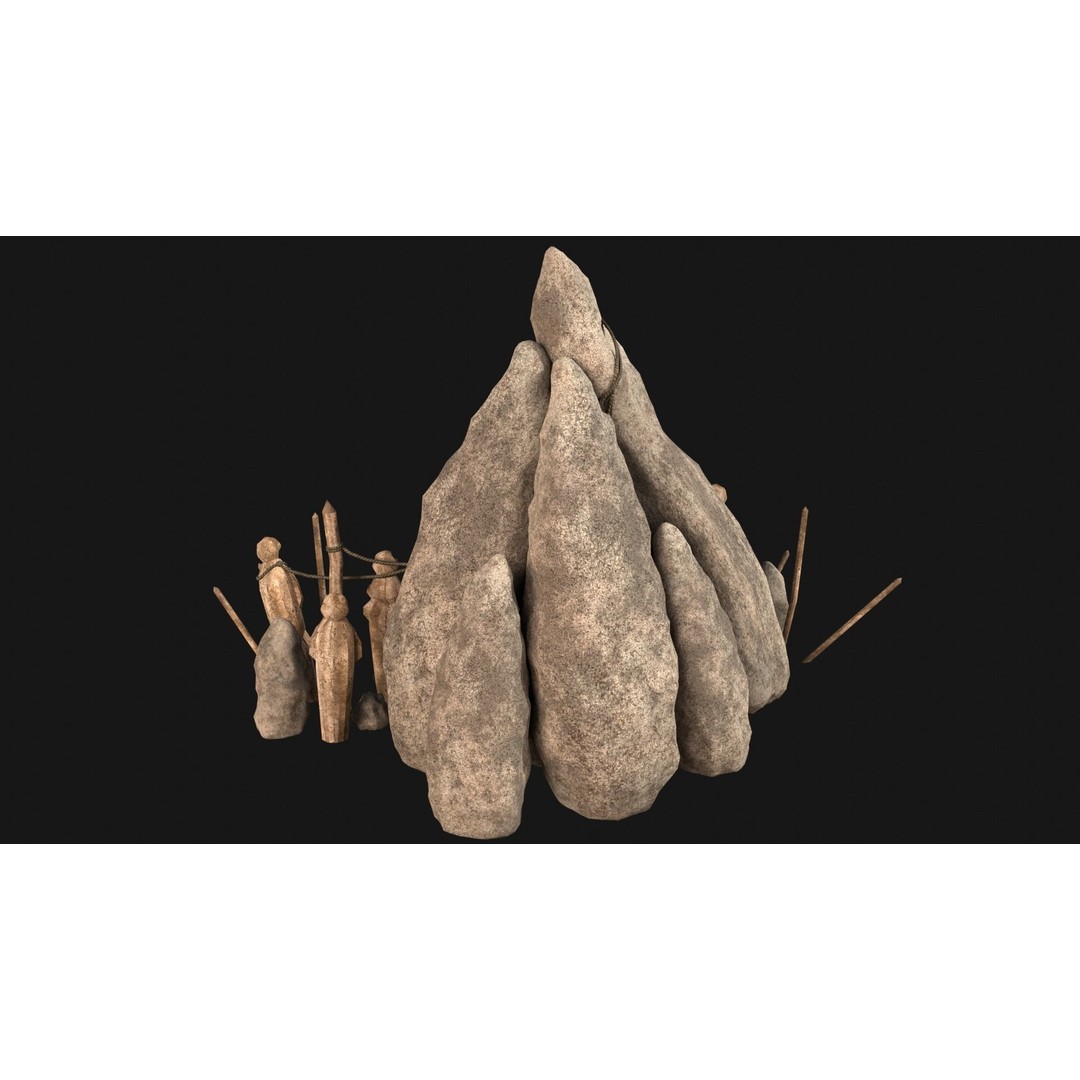 Cult Sacrifice Place 3D Model – Low Poly Game Asset, FBX/OBJ - View 13