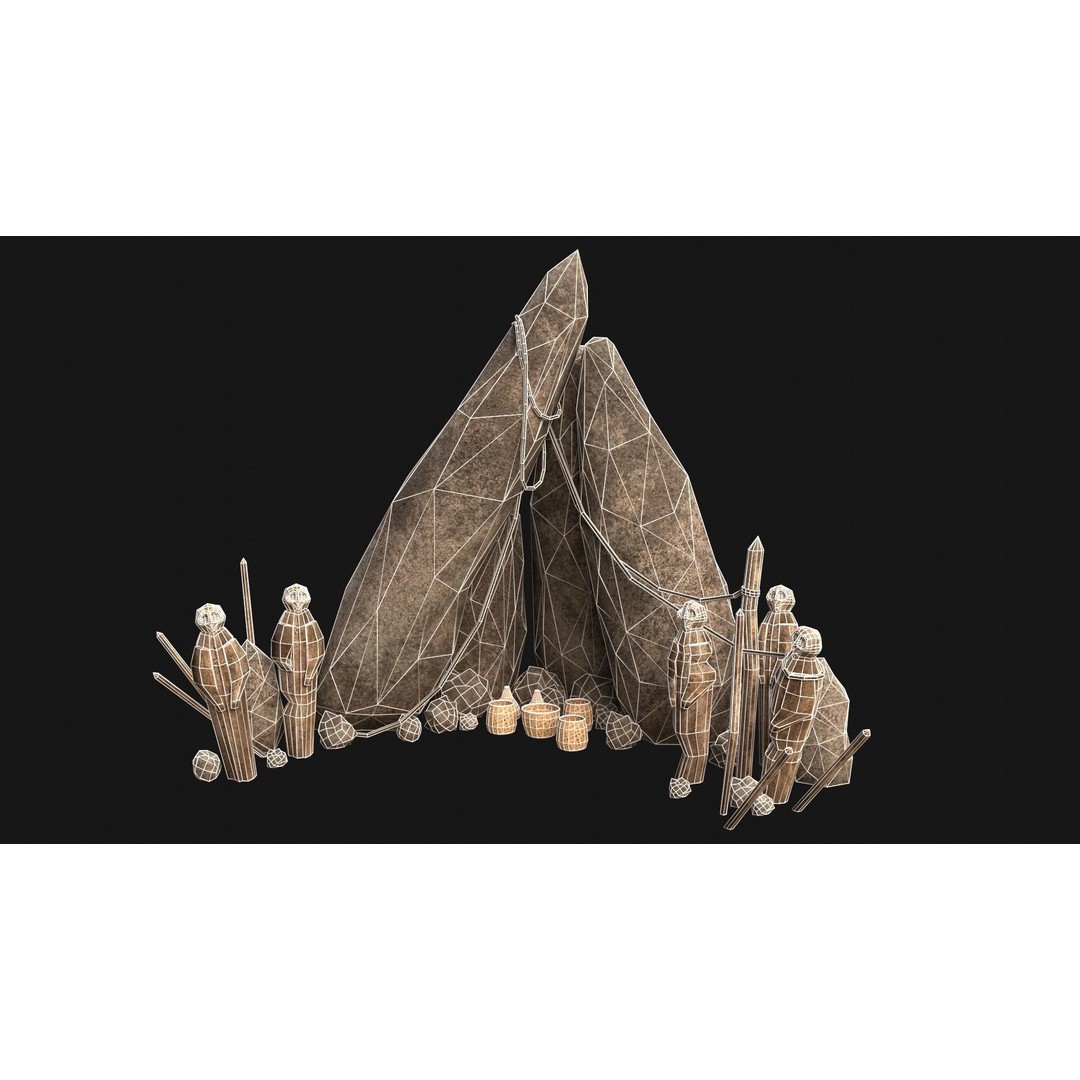 Cult Sacrifice Place 3D Model – Low Poly Game Asset, FBX/OBJ - View 14