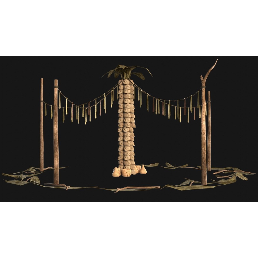 Cult Sacrifice Place 3D Model – Low Poly Game Asset, FBX/OBJ - View 16