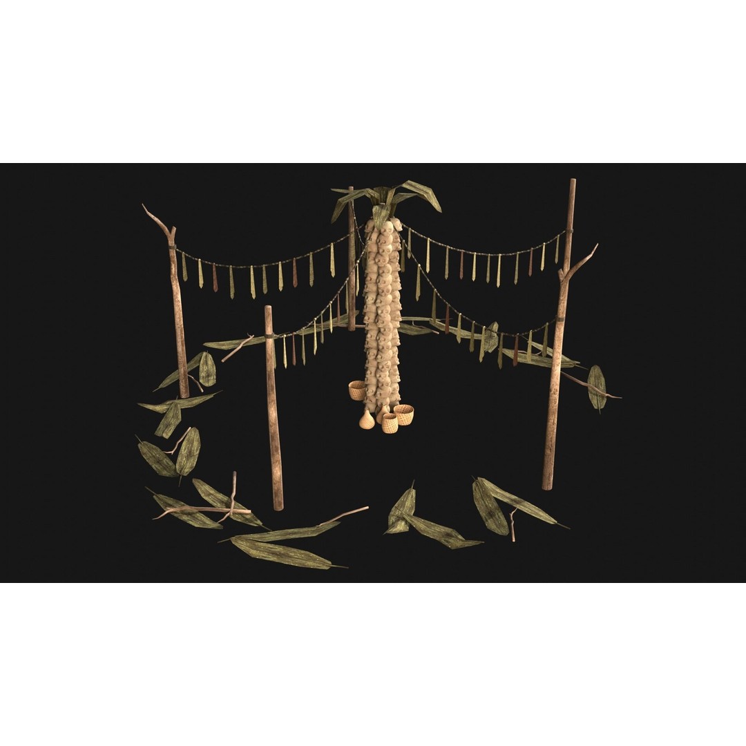 Cult Sacrifice Place 3D Model – Low Poly Game Asset, FBX/OBJ - View 17
