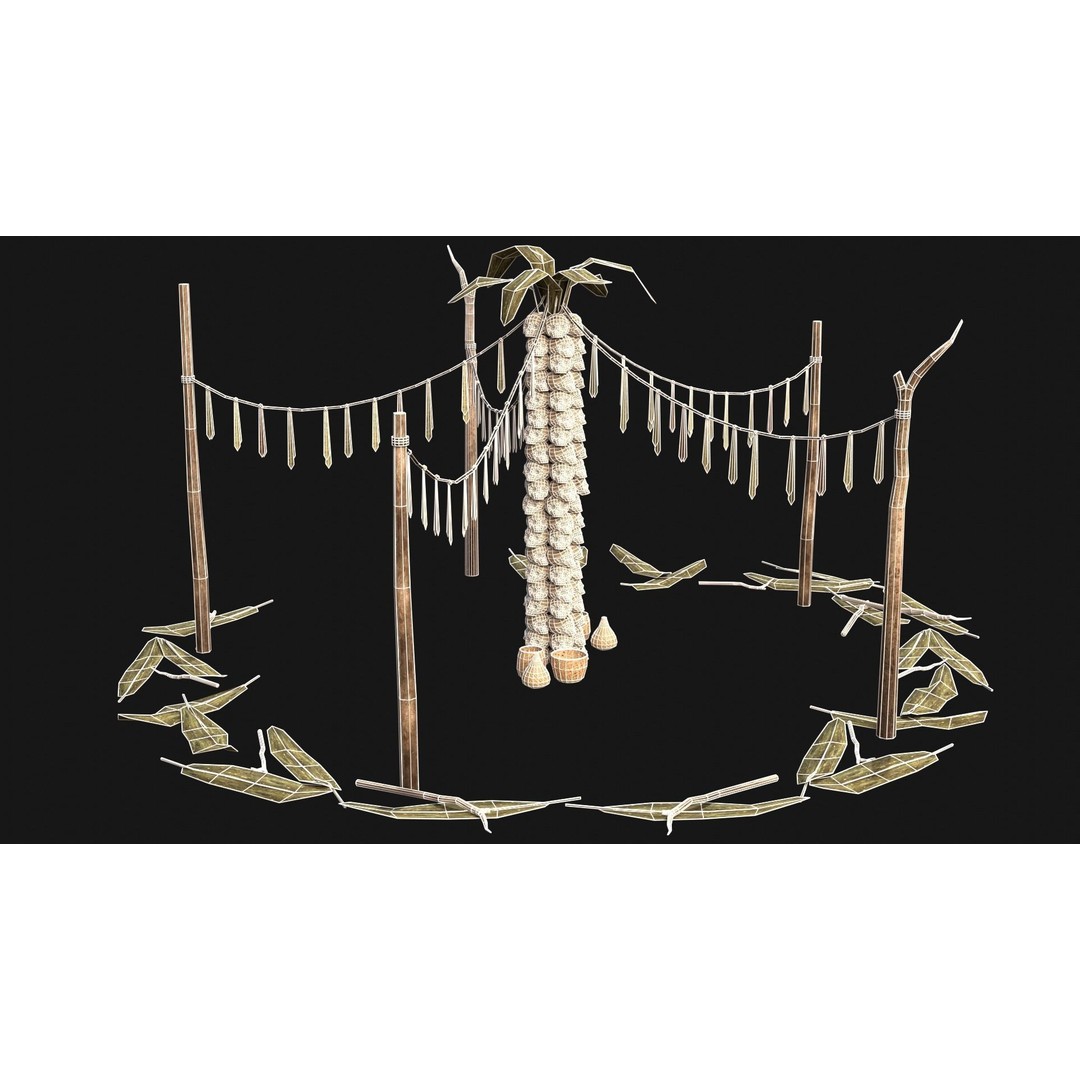 Cult Sacrifice Place 3D Model – Low Poly Game Asset, FBX/OBJ - View 18