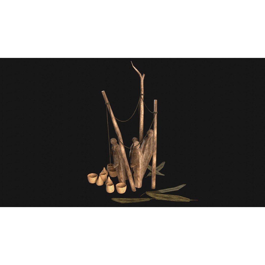 Cult Sacrifice Place 3D Model – Low Poly Game Asset, FBX/OBJ - View 21