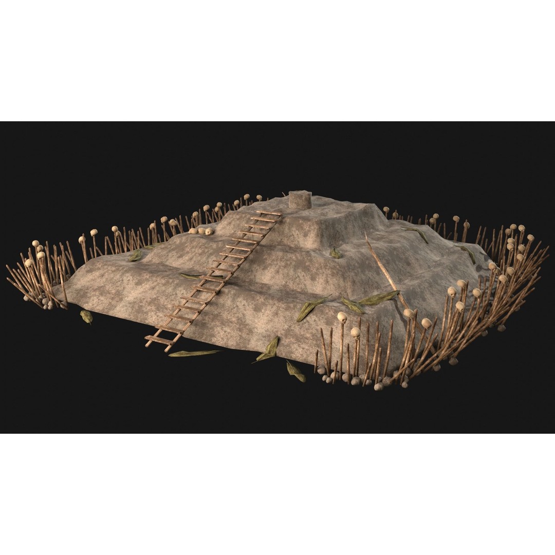 Cult Sacrifice Place 3D Model – Low Poly Game Asset, FBX/OBJ - View 31