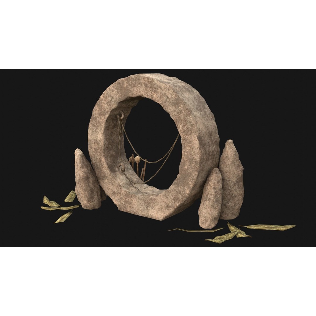 Cult Sacrifice Place 3D Model – Low Poly Game Asset, FBX/OBJ - View 37