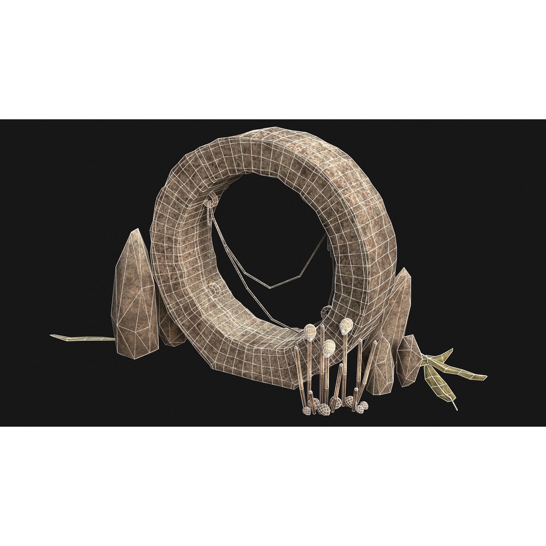 Cult Sacrifice Place 3D Model – Low Poly Game Asset, FBX/OBJ - View 38