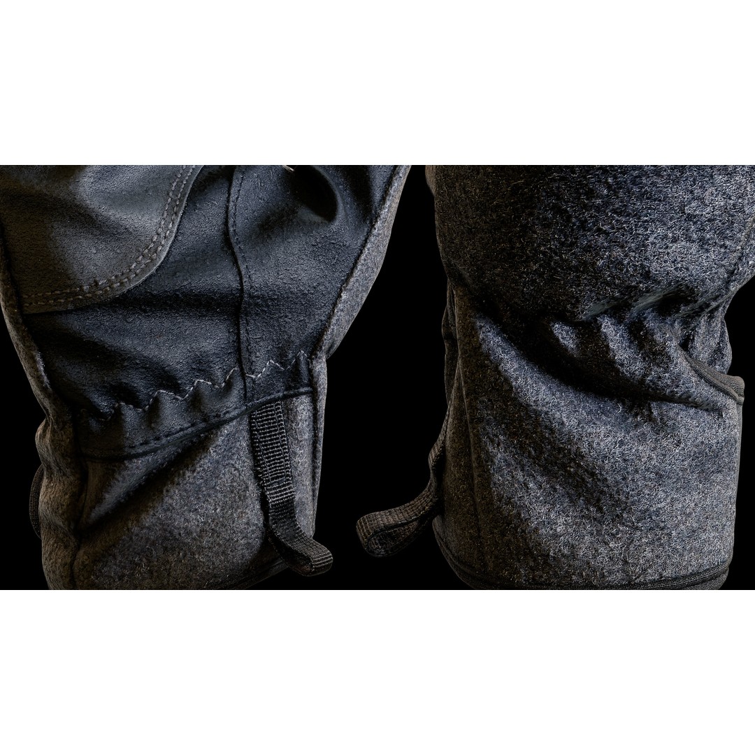 Winter Gloves 3D Model – Low Poly PBR Game Asset, FBX/OBJ - View 10