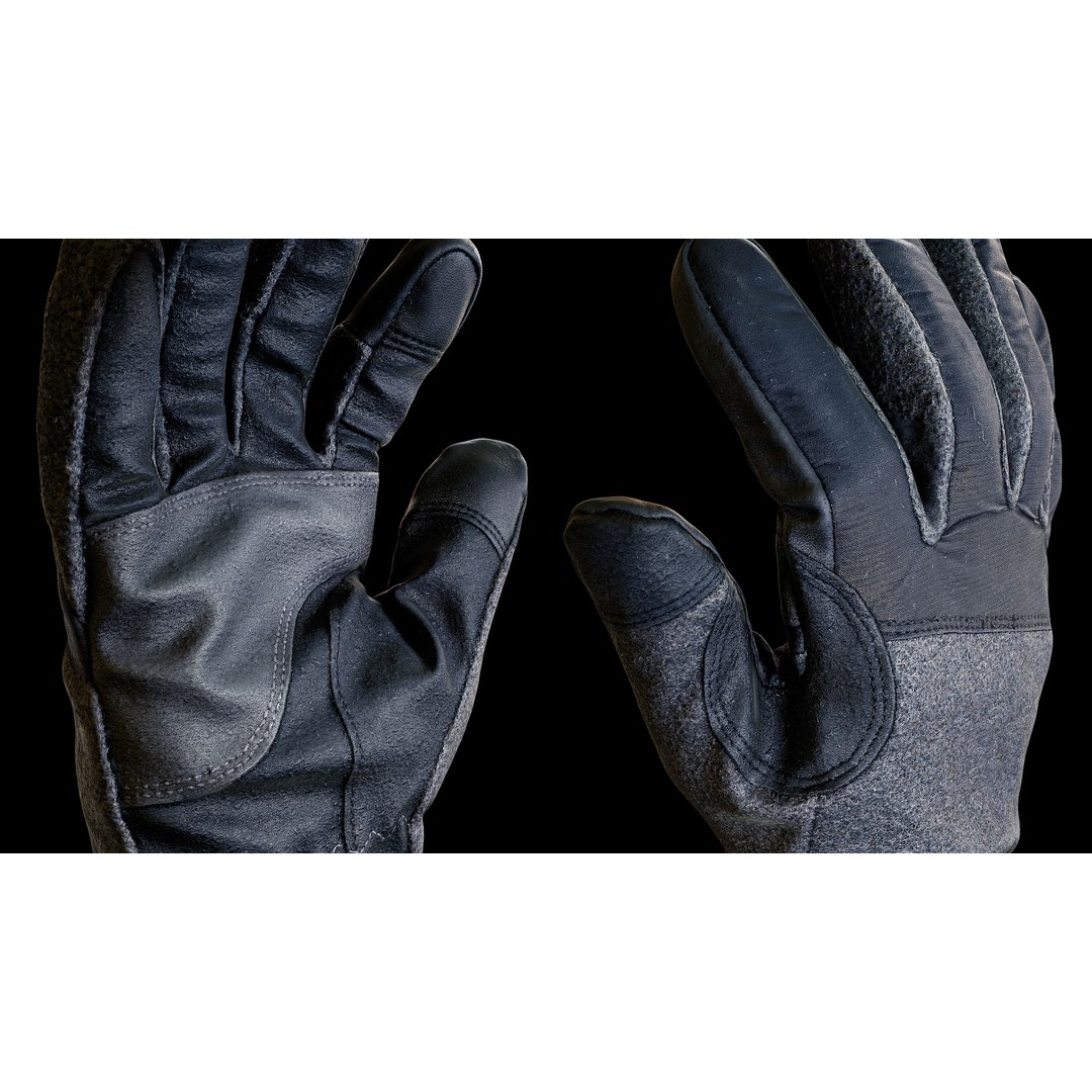 Winter Gloves 3D Model – Low Poly PBR Game Asset, FBX/OBJ - View 11