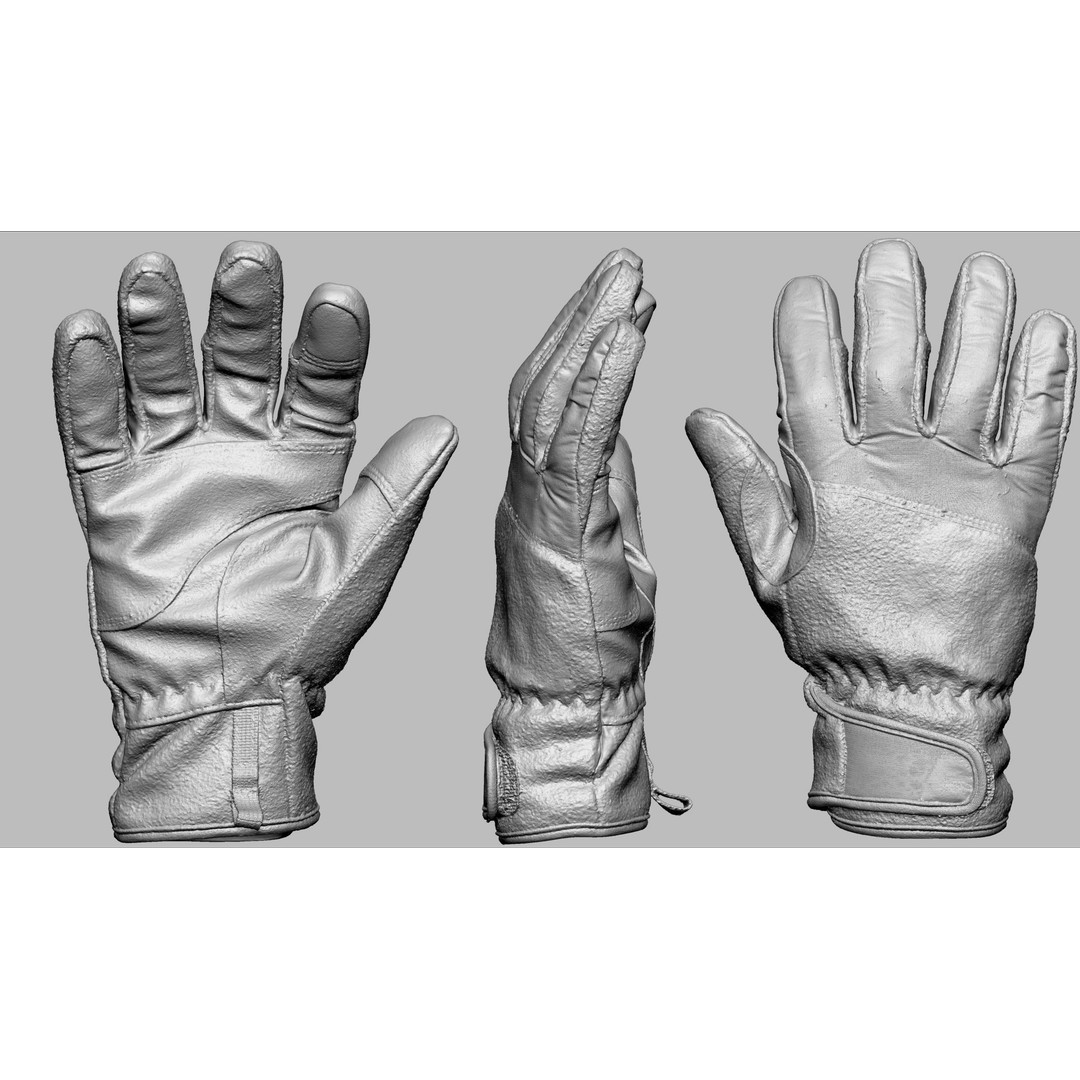 Winter Gloves 3D Model – Low Poly PBR Game Asset, FBX/OBJ - View 13