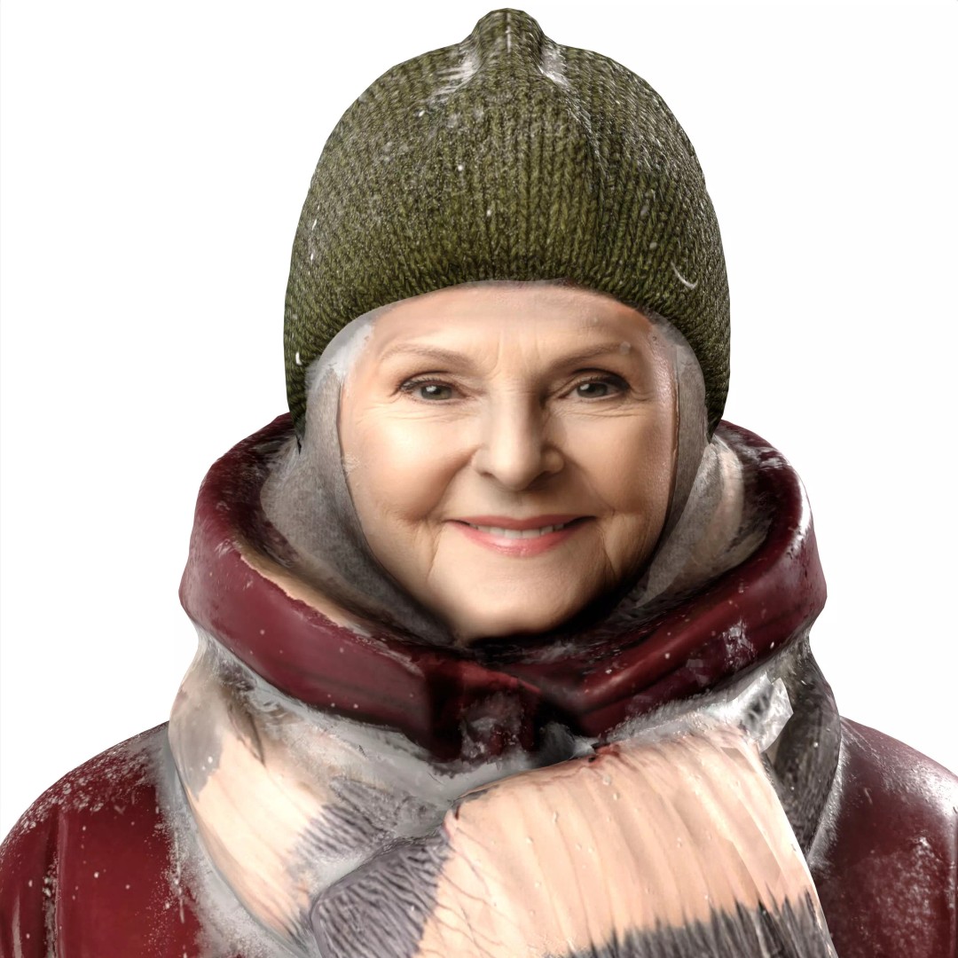 Old People 3D Models – Winter Style Characters with PBR Textures