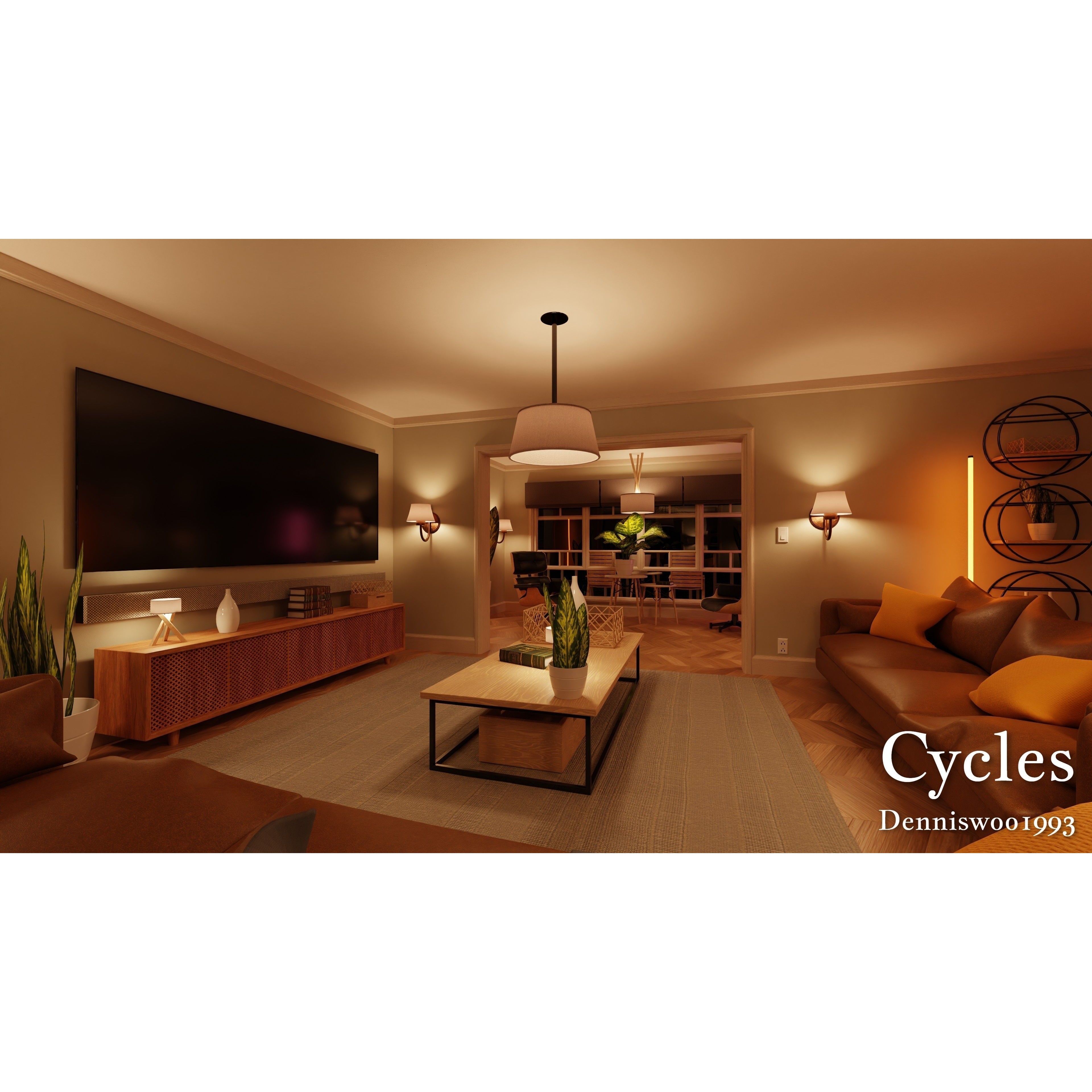 Modular Classic Style American House - Low-Poly Game-Ready 3D Model - View 24