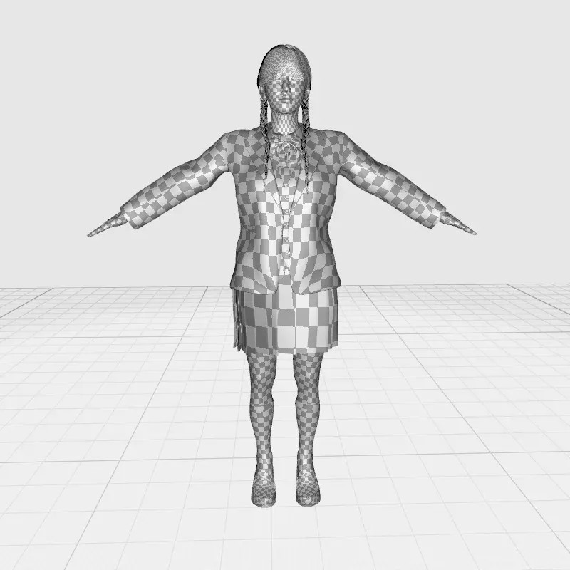 Sakura Kurohana 3D Model – Low Poly Rigged Character, FBX